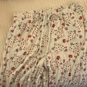 Christmas Caden Lane women’s Pajama Pants Large Very Merry Blue